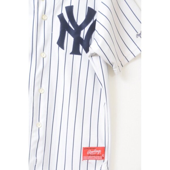 VTG 90s NEW YORK YANKEES Adult 42 Rawlings Authentic MLB Jersey Made USA - Picture 2 of 13